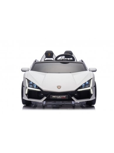 Lamborghini Revuelto XL STRONG Balta Elektromobilis vaikams 13 Lamborghini Revuelto XL STRONG Balta Elektromobilis vaikams 13