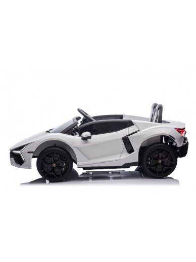 Lamborghini Revuelto XL STRONG Balta Elektromobilis vaikams 15 Lamborghini Revuelto XL STRONG Balta Elektromobilis vaikams 15