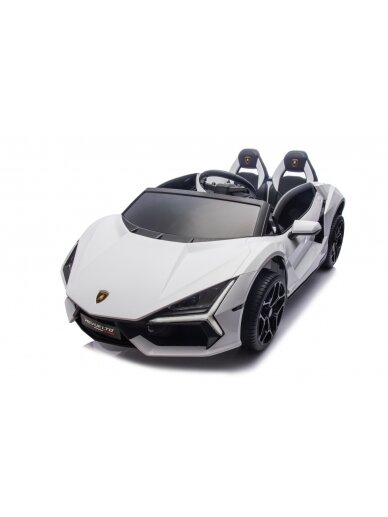 Lamborghini Revuelto XL STRONG Balta Elektromobilis vaikams 2 Lamborghini Revuelto XL STRONG Balta Elektromobilis vaikams 2