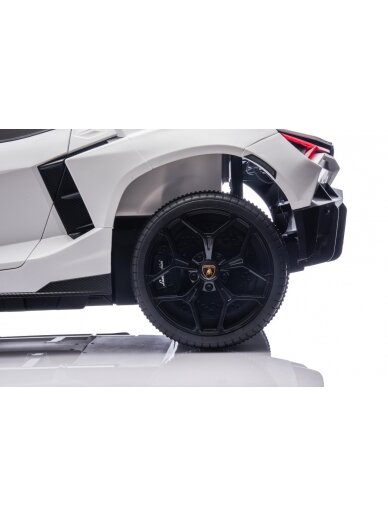Lamborghini Revuelto XL STRONG Balta Elektromobilis vaikams 5 Lamborghini Revuelto XL STRONG Balta Elektromobilis vaikams 5