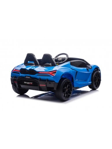 Lamborghini Revuelto XL STRONG Mėlyna Elektromobilis vaikams 2 Lamborghini Revuelto XL STRONG Mėlyna Elektromobilis vaikams 2