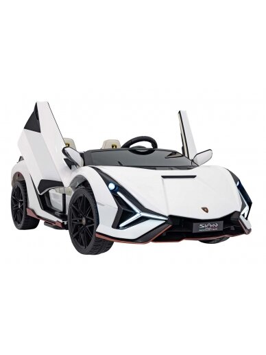 Lamborghini SIAN Elektromobilis vaikams Balta 1