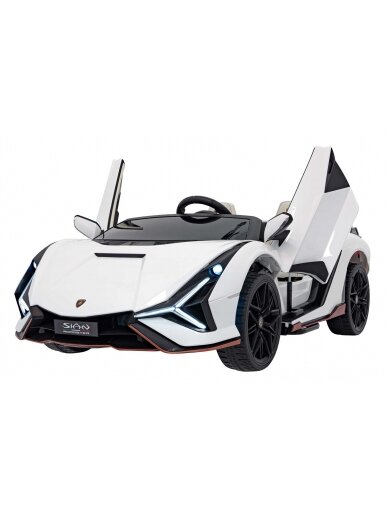 Lamborghini SIAN Elektromobilis vaikams Balta 2