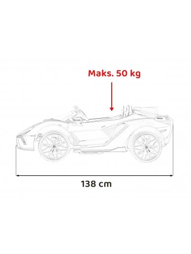 Lamborghini SIAN Elektromobilis vaikams Mėlyna 20