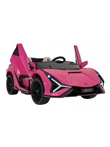 Lamborghini SIAN Elektromobilis vaikams Rausva