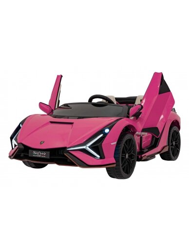 Lamborghini SIAN Elektromobilis vaikams Rausva 2