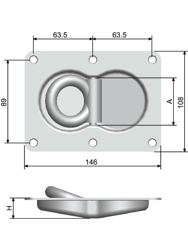 Laikiklis 146 x 108 mm cinkuotas 1