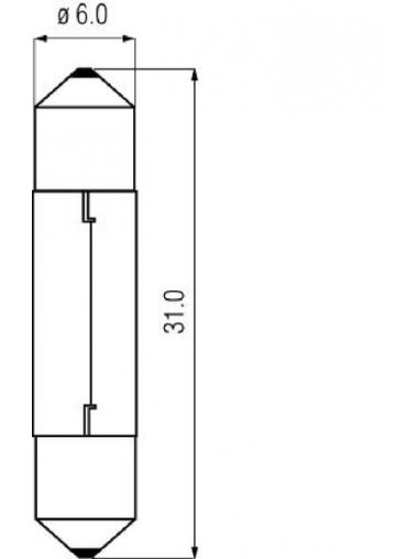 Lemputė 12V 3W SV6 Kramp 1 Lemputė 12V 3W SV6 Kramp 1