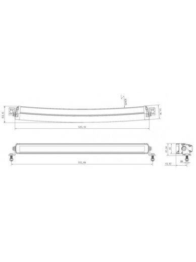 LED bar žibintas, 105W, 8820lm, stačiakampio formos, 12/24V, balta/oranžinė, 525,5x40x54,4mm Deutsch kištukas, Combo, lenkta, 21LED's, E-BOOST 4 LED bar žibintas, 105W, 8820lm, stačiakampio formos, 12/24V, balta/oranžinė, 525,5x40x54,4mm Deutsch kištukas, Combo, lenkta, 21LED's, E-BOOST 4