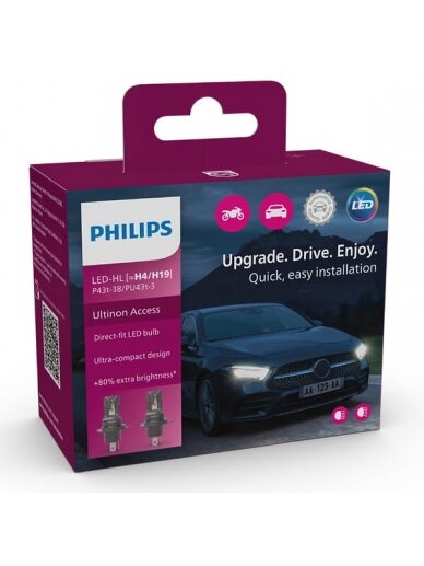 LED lempučių rinkinys H4/H19 11342 12V U2500 CX LED lempučių rinkinys H4/H19 11342 12V U2500 CX