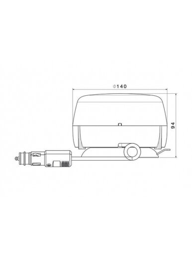 LED švyturys, 11W, 9-32V, gintarinės spalvos, magnetinis stulpo tvirtinimas, pasukamas, Ø140mmx94mm, ATLAS 1 LED švyturys, 11W, 9-32V, gintarinės spalvos, magnetinis stulpo tvirtinimas, pasukamas, Ø140mmx94mm, ATLAS 1