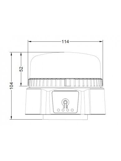 LED švyturys, įkraunamas, nuotolinio valdymo, 19 W, gintarinis, magnetinis, Ø 114 x104 mm 4 LED švyturys, įkraunamas, nuotolinio valdymo, 19 W, gintarinis, magnetinis, Ø 114 x104 mm 4