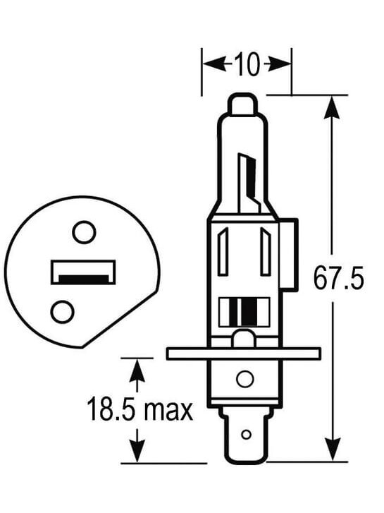 Lemputė H1 12V 55W Vapormatic 1