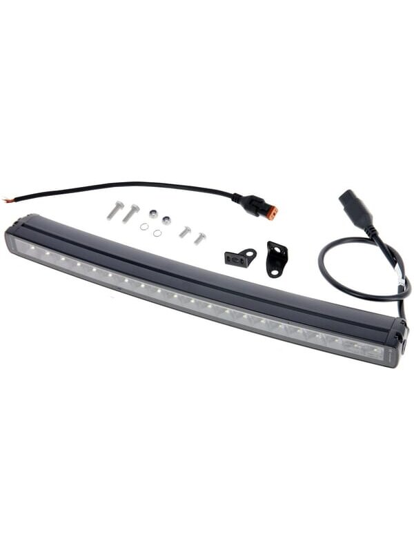 LED bar žibintas, 105W, 8820lm, stačiakampio formos, 12/24V, balta/oranžinė, 525,5x40x54,4mm Deutsch kištukas, Combo, lenkta, 21LED's, E-BOOST