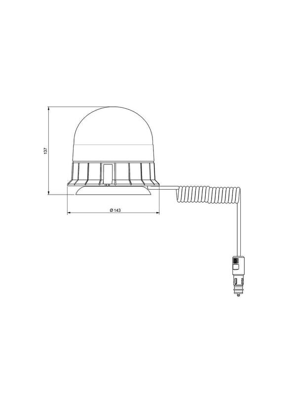 LED švyturėlis, 17W, 12-24V, gintarinis, magnetinis, Ø 142x141mm, E-VENUS, Sacex 2 LED švyturėlis, 17W, 12-24V, gintarinis, magnetinis, Ø 142x141mm, E-VENUS, Sacex 2