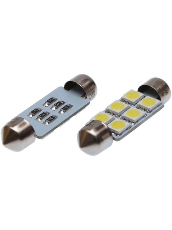Lemputė LED, 24V SV8.5, balta, 10X41 OFF-ROAD (2x) Lemputė LED, 24V SV8.5, balta, 10X41 OFF-ROAD (2x)