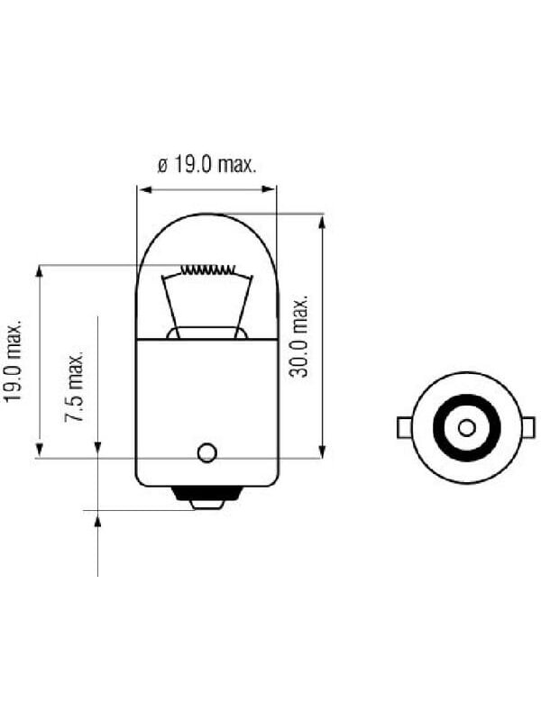 Lemputė R10W 24V 10W BA15s Kramp 1