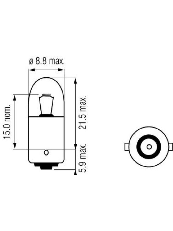 Lemputė T4W 12V 4W BA9s Kramp 1