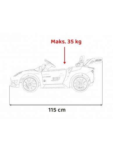 Maserati MC20 GT2 Elektromobilis vaikams Juoda 17