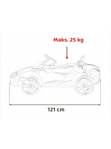 "Mclaren Artura" Elektromobilis vaikams Juoda 12 "Mclaren Artura" Elektromobilis vaikams Juoda 12