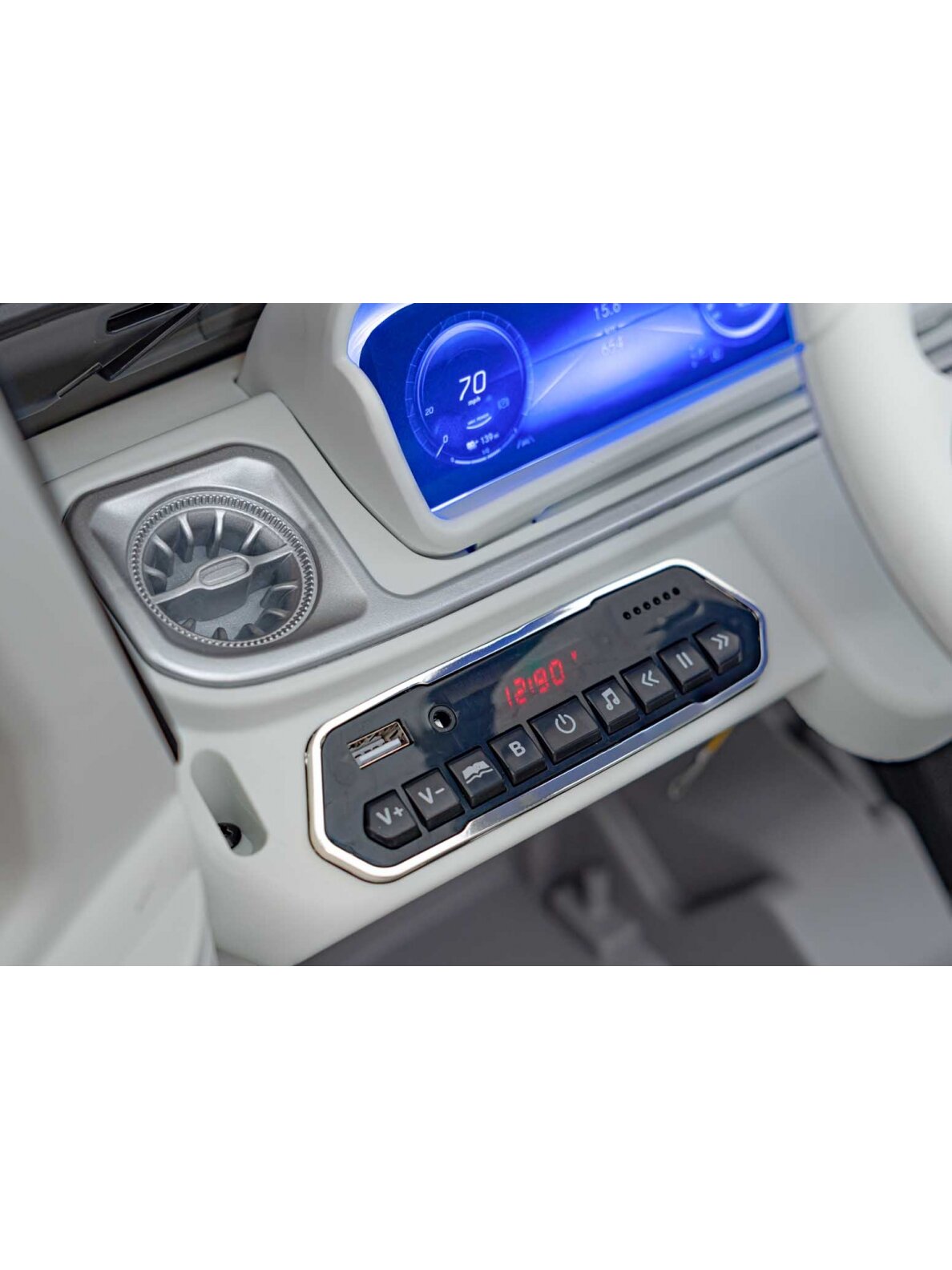 "Mercedes Benz EQG" Elektromobilis vaikams Sidabrinis 11