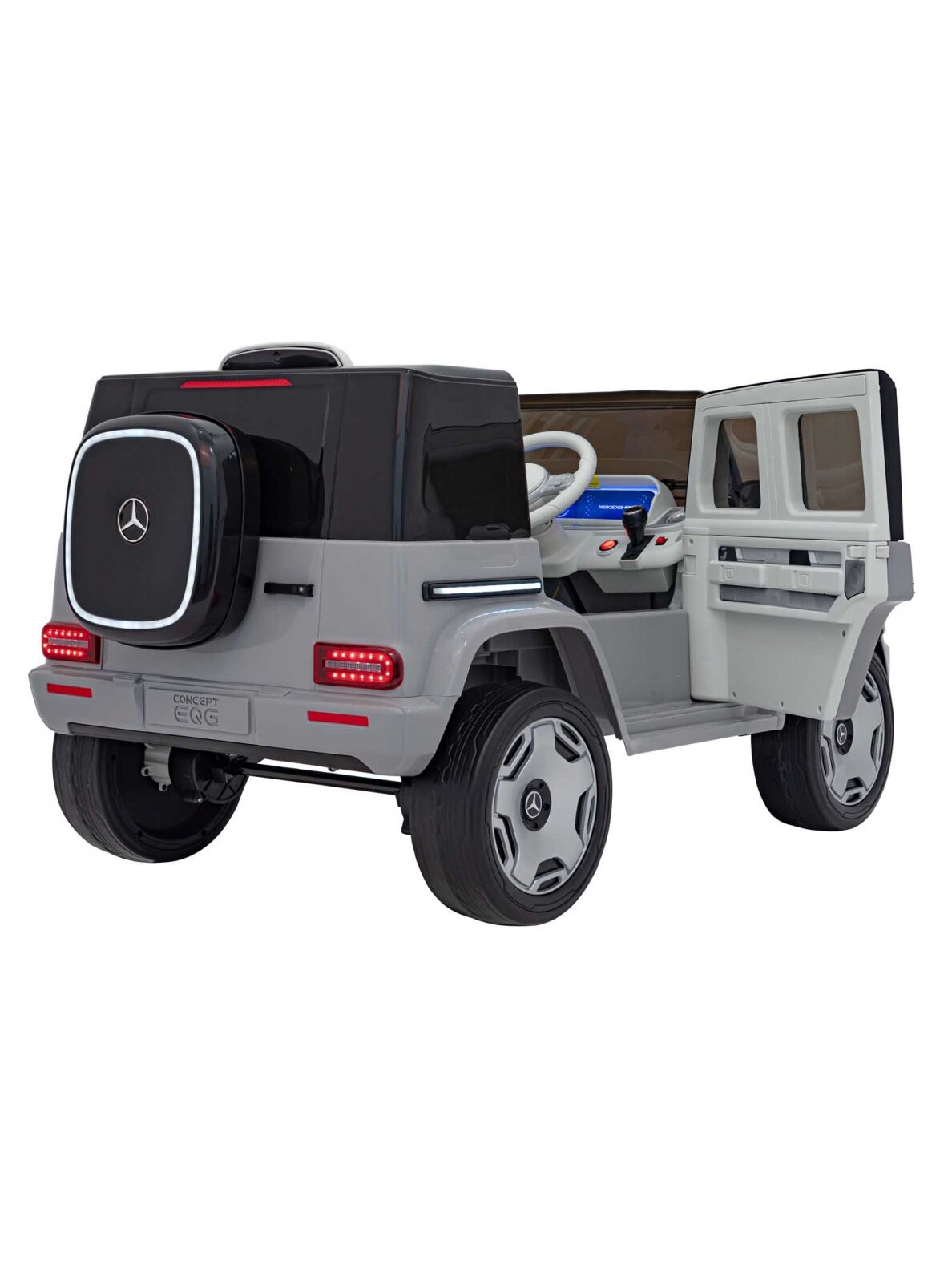 "Mercedes Benz EQG" Elektromobilis vaikams Sidabrinis 7 "Mercedes Benz EQG" Elektromobilis vaikams Sidabrinis 7