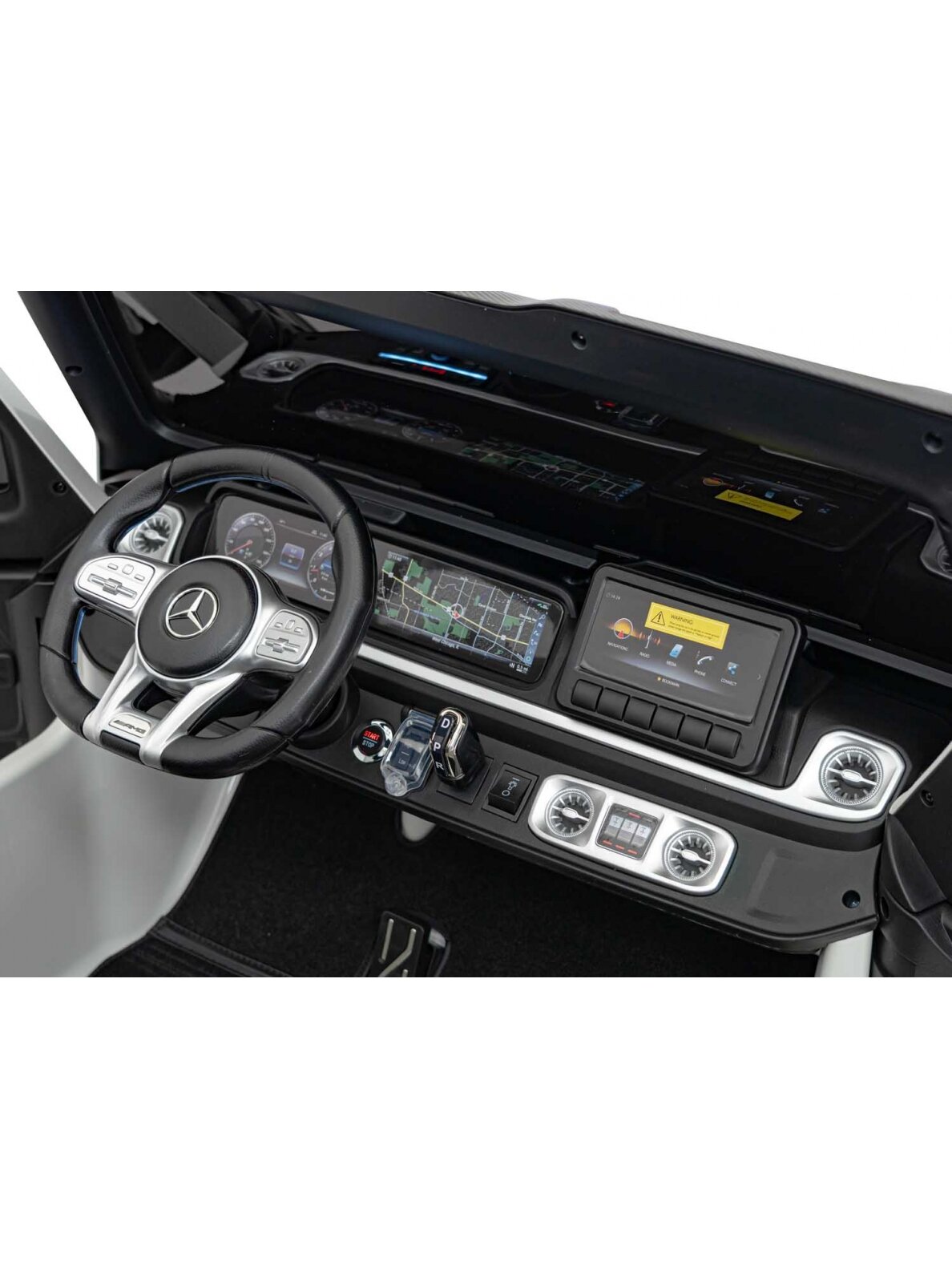 Mercedes Benz G63 AMG XXL Elektromobilis vaikams Balta 7 Mercedes Benz G63 AMG XXL Elektromobilis vaikams Balta 7