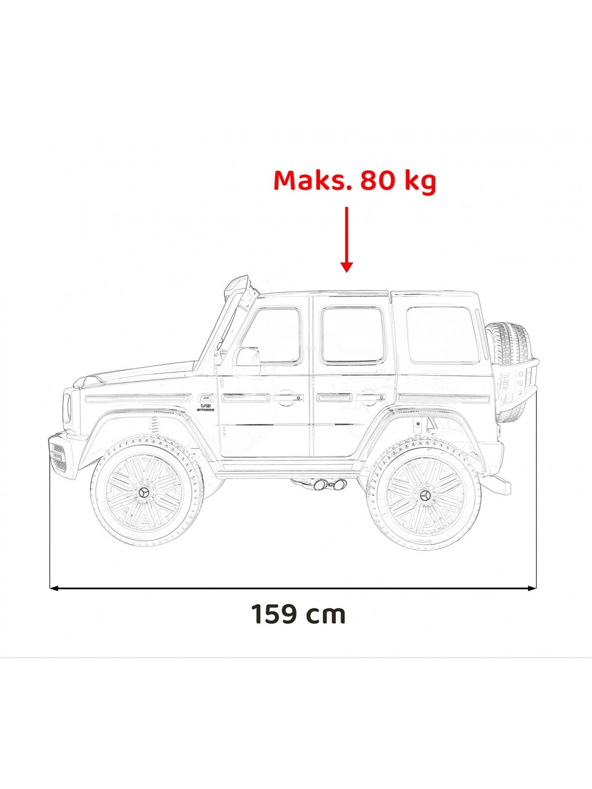 Mercedes Benz G63 AMG XXL Elektromobilis vaikams STRONG MP4 Juoda 17 Mercedes Benz G63 AMG XXL Elektromobilis vaikams STRONG MP4 Juoda 17