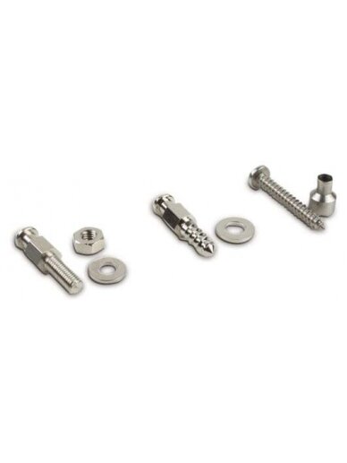 Medsraigčiai, 4,3 x 25 mm, su poveržle, žalvaris, nikeliuoti Medsraigčiai, 4,3 x 25 mm, su poveržle, žalvaris, nikeliuoti