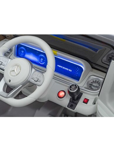 "Mercedes Benz EQG" Elektromobilis vaikams Sidabrinis 10