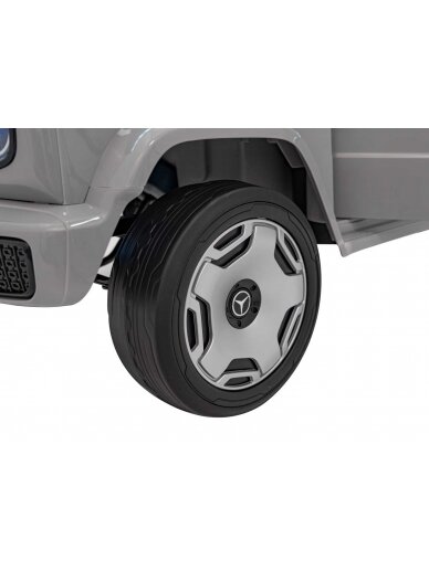 "Mercedes Benz EQG" Elektromobilis vaikams Sidabrinis 15 "Mercedes Benz EQG" Elektromobilis vaikams Sidabrinis 15