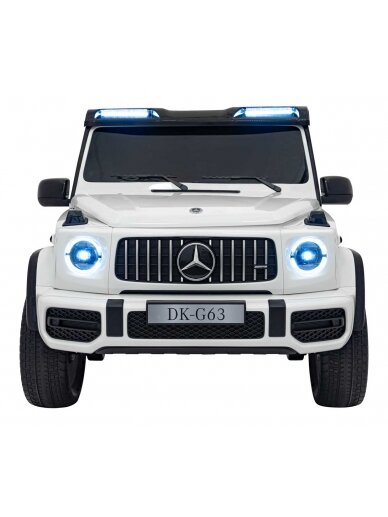 Mercedes Benz G63 AMG XXL Elektromobilis vaikams Balta 1 Mercedes Benz G63 AMG XXL Elektromobilis vaikams Balta 1