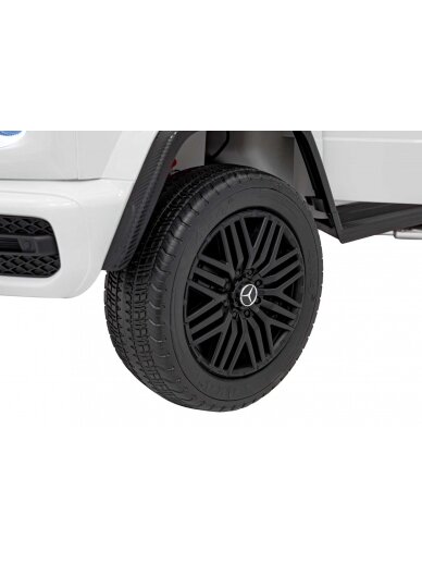 Mercedes Benz G63 AMG XXL Elektromobilis vaikams Balta 12 Mercedes Benz G63 AMG XXL Elektromobilis vaikams Balta 12