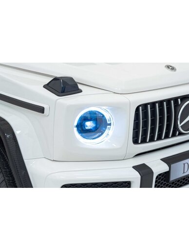 Mercedes Benz G63 AMG XXL Elektromobilis vaikams Balta 13 Mercedes Benz G63 AMG XXL Elektromobilis vaikams Balta 13