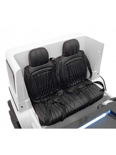 Mercedes Benz G63 AMG XXL Elektromobilis vaikams Balta 17 Mercedes Benz G63 AMG XXL Elektromobilis vaikams Balta 17