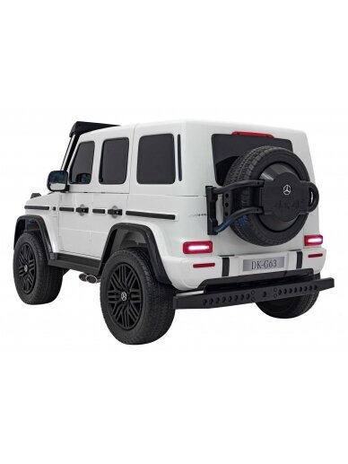 Mercedes Benz G63 AMG XXL Elektromobilis vaikams Balta 4 Mercedes Benz G63 AMG XXL Elektromobilis vaikams Balta 4