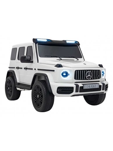 Mercedes Benz G63 AMG XXL Elektromobilis vaikams Balta Mercedes Benz G63 AMG XXL Elektromobilis vaikams Balta