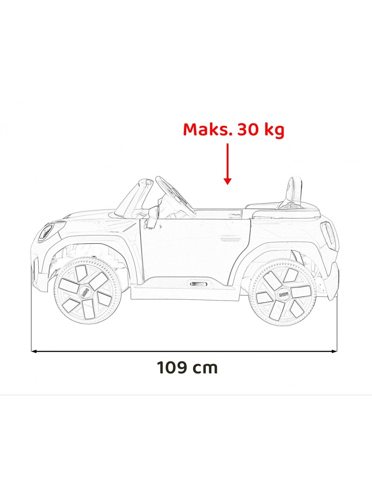 "Mini Concept Aceman" Elektromobilis vaikams Juoda 17 "Mini Concept Aceman" Elektromobilis vaikams Juoda 17