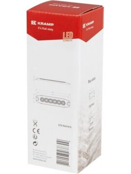 Mirksintis įspėjamasis šviesos diodas, stačiakampis, 10/30 V, oranžinės spalvos, 130x30x7 mm, 6 šviesos diodai, "Kramp 4 Mirksintis įspėjamasis šviesos diodas, stačiakampis, 10/30 V, oranžinės spalvos, 130x30x7 mm, 6 šviesos diodai, "Kramp 4