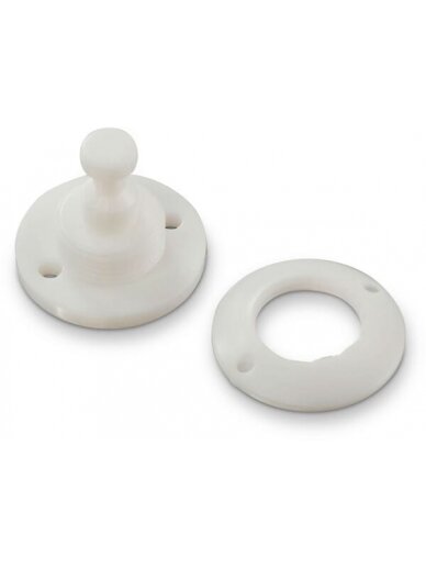 "Minax-Fastener" apatinė dalis, plastikinė, balta "Minax-Fastener" apatinė dalis, plastikinė, balta