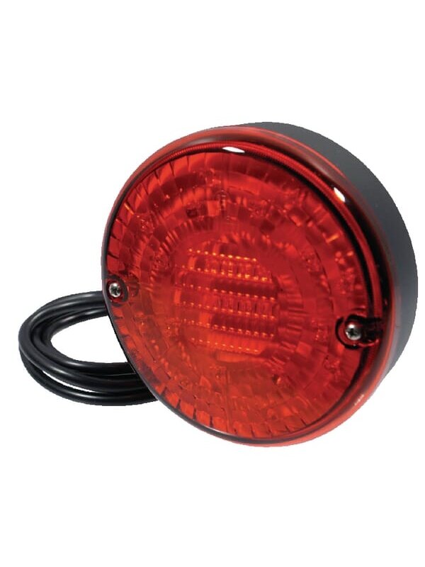 Miglos žibintas LED, apvalus, 12/24V, raudonas, tvirtinamas varžtais, Ø 140 mm 1