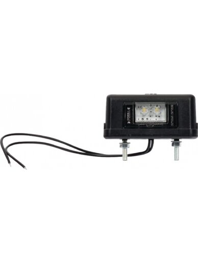 Numerio ženklo apšvietimas LED, stačiakampis, 12/24V, skaidrus, tvirtinamas varžtais, 82x31x39mm, Waś Numerio ženklo apšvietimas LED, stačiakampis, 12/24V, skaidrus, tvirtinamas varžtais, 82x31x39mm, Waś