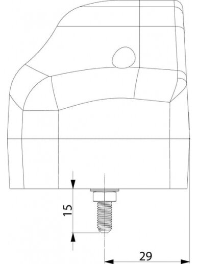 Numerio ženklo lemputė 5W, stačiakampė, 12/24V, balta, 97x62x61,8mm, gopart 3