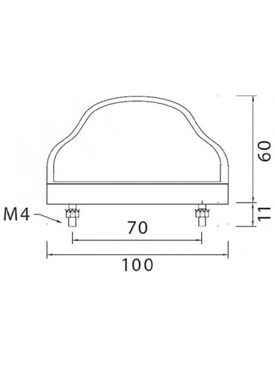 Numerio ženklo lemputė 5W, stačiakampio formos, 12V, skaidri, tvirtinama varžtais, 100x57x60mm, Aspöck 2 Numerio ženklo lemputė 5W, stačiakampio formos, 12V, skaidri, tvirtinama varžtais, 100x57x60mm, Aspöck 2