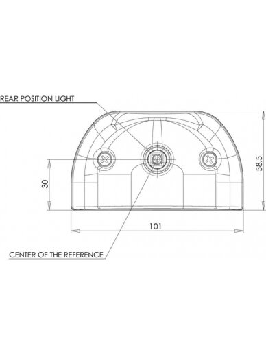Numerio ženklo lemputė LED, 12-24V, raudona, 101x58,5x59,6 mm, Kramp 6 Numerio ženklo lemputė LED, 12-24V, raudona, 101x58,5x59,6 mm, Kramp 6