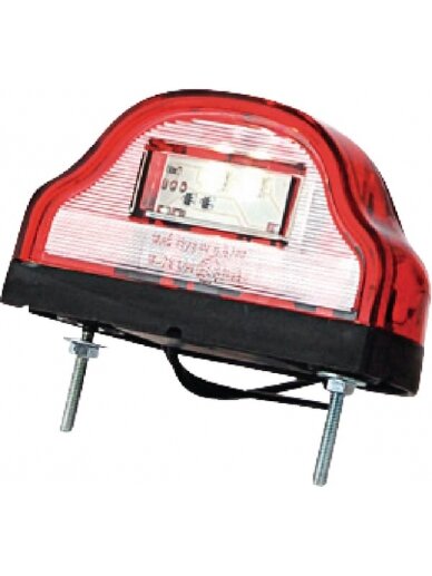 Numerio ženklo lemputė LED, 12-24V, raudona, 101x58,5x59,6 mm, Kramp Numerio ženklo lemputė LED, 12-24V, raudona, 101x58,5x59,6 mm, Kramp