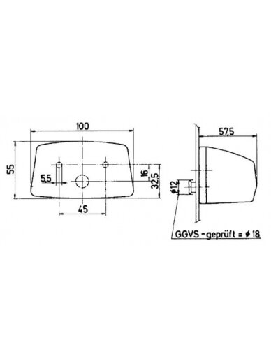 Numerio ženklo žibintas 10W, stačiakampis, 12V, baltas, tvirtinamas varžtais, 100x57,5 mm, Jokon 2 Numerio ženklo žibintas 10W, stačiakampis, 12V, baltas, tvirtinamas varžtais, 100x57,5 mm, Jokon 2