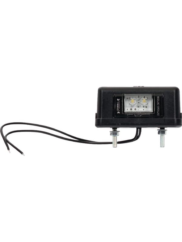 Numerio ženklo apšvietimas LED, stačiakampis, 12/24V, skaidrus, tvirtinamas varžtais, 82x31x39mm, Waś Numerio ženklo apšvietimas LED, stačiakampis, 12/24V, skaidrus, tvirtinamas varžtais, 82x31x39mm, Waś