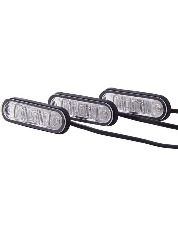 Numerio ženklo lemputė LED, 0,50 W, stačiakampio formos, 12/24/10/33 V, skaidri, tvirtinama varžtais, 79x2 LED, "Hella