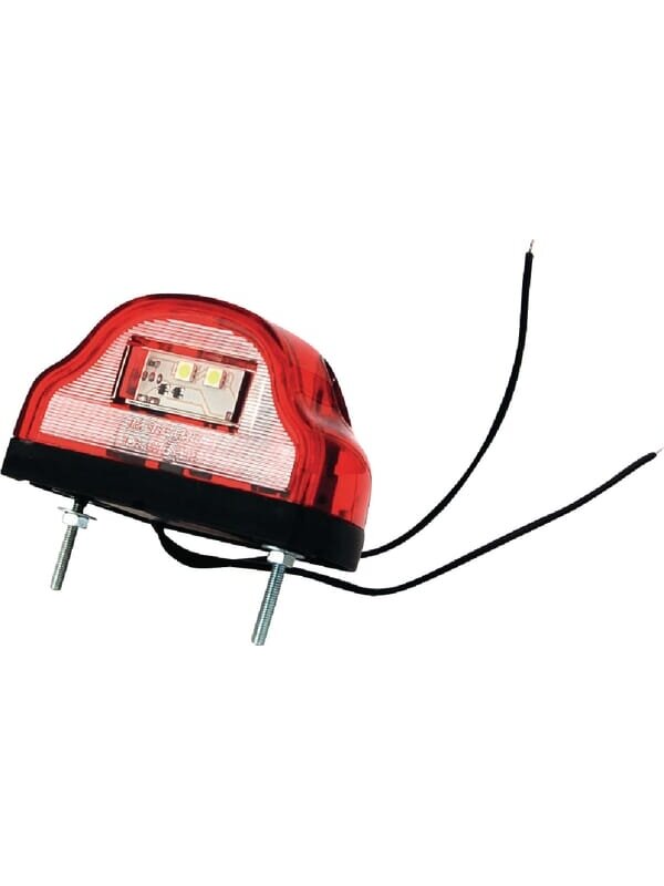 Numerio ženklo lemputė LED, 12-24V, raudona, 101x58,5x59,6 mm, Kramp 1 Numerio ženklo lemputė LED, 12-24V, raudona, 101x58,5x59,6 mm, Kramp 1